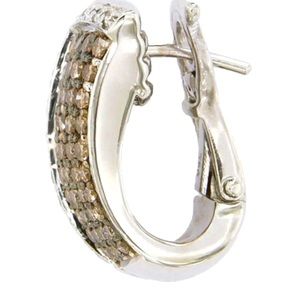 Champagne zirconia designer pure Silver 925 European exclusive earrings